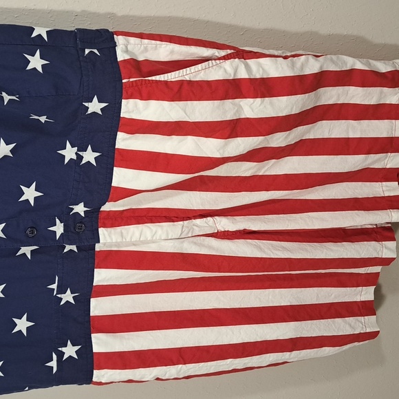 Well Worn L Rodeo Clown Uncle Sam Patriotic Mens Jumpsuit L American Flag Romper - Picture 13 of 14